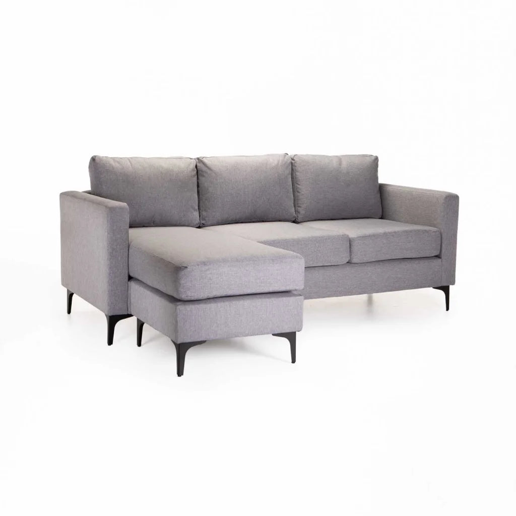 BLESBOK FABRIC CORNER CHAISE - BLACK LEG