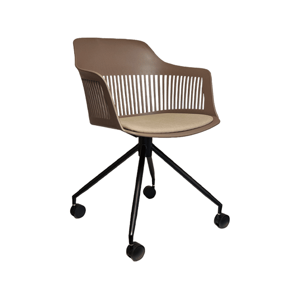 Chair Crazy Lyric Blk41 Office Chair - Coffee Fabric Seat