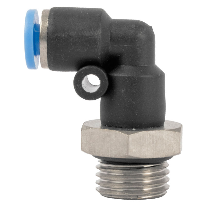 AirCraft - Elbow W/O-Ring 4mm-1/4 M Pu Hose Fitting - 3 Pack