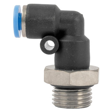 AirCraft - Elbow W/O-Ring 4mm-1/4 M Pu Hose Fitting - 3 Pack