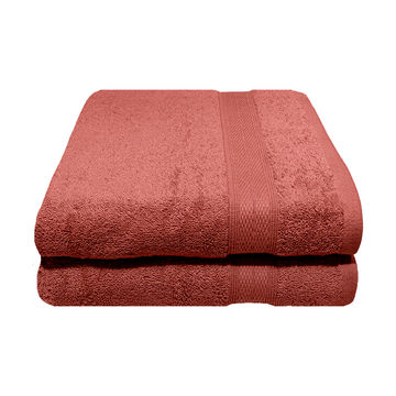 Bunty's Plush 450GSM 70x130cms Bath Towels - Desert Sand(2Pc Pack)