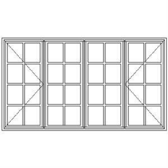 Window Hardwood ND22-CP Small Pane-w2150x1200mm