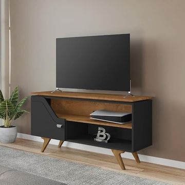 Rack Valencia Plasma Stand -Black/Cinnamon