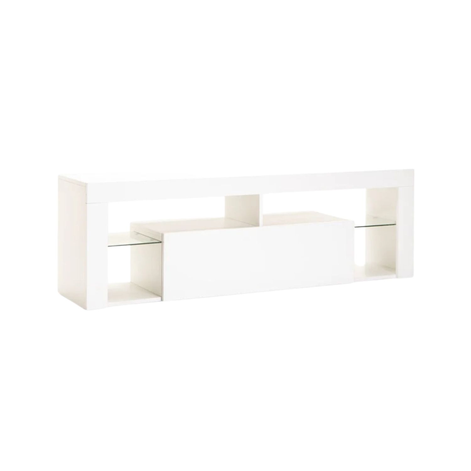 160cm Modern TV Unit With 1 Door - White