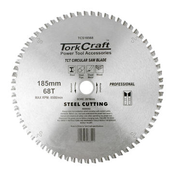 Tork Craft - Tct Blade Steel Cutting 185 x 68T 20/16