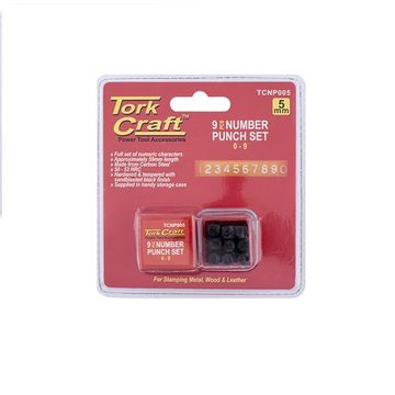 Tork Craft - Number Punch Set 5mm (0-9mm) Black Finish - 2 Pack