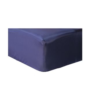 Microfibre - Fitted Sheet - Navy - Three Quarter