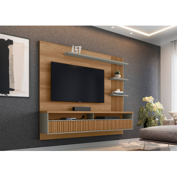 Aruruna Tv Stand -Almond/Titanium