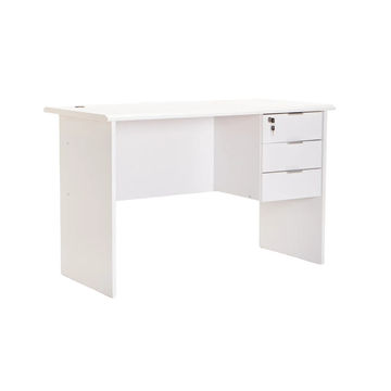 Vividitto - Keir 120cm Deluxe 3 Drawer Desk - Walnut