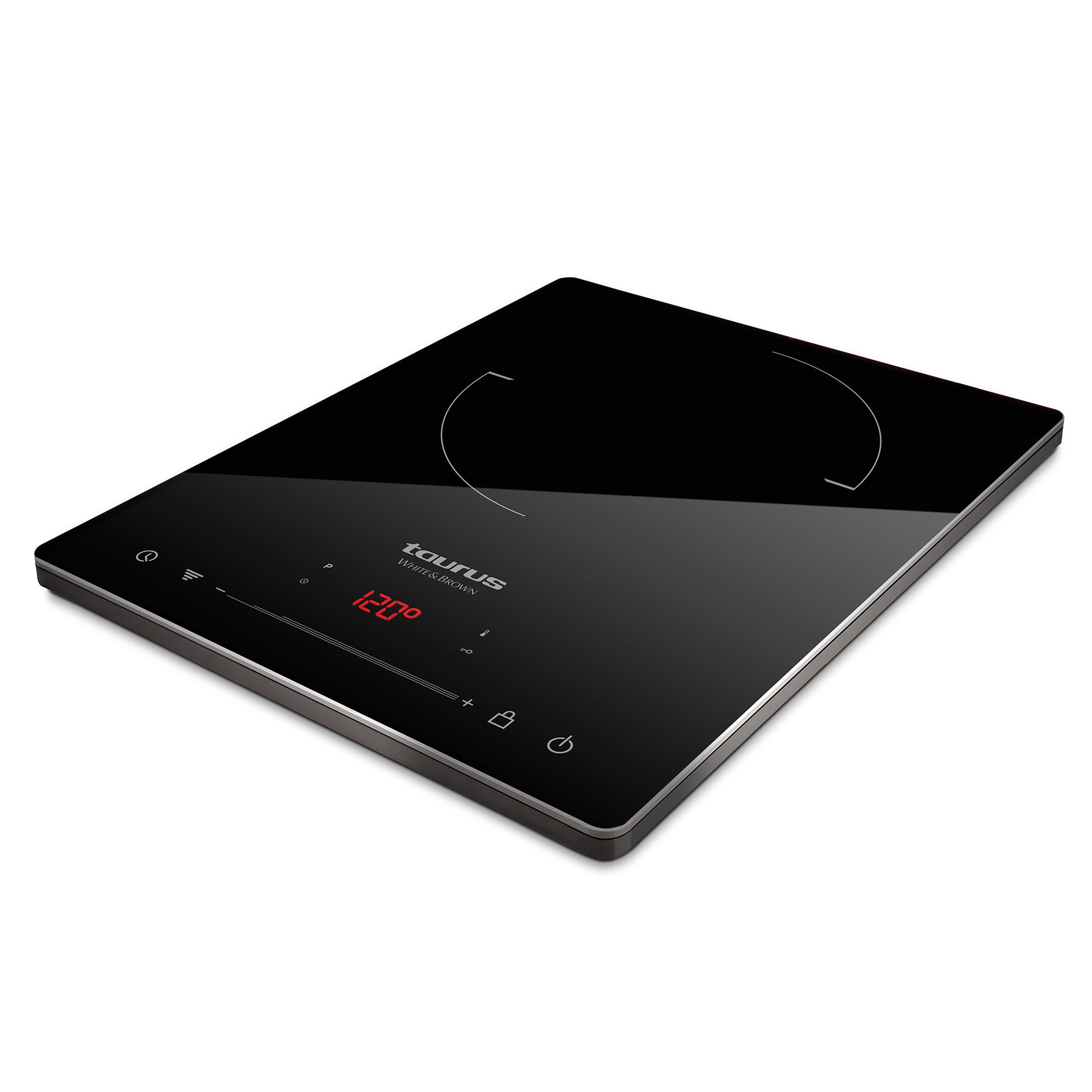 Taurus Induction Cooker Single ED Display Crystal Black Variable Heat Settings 
