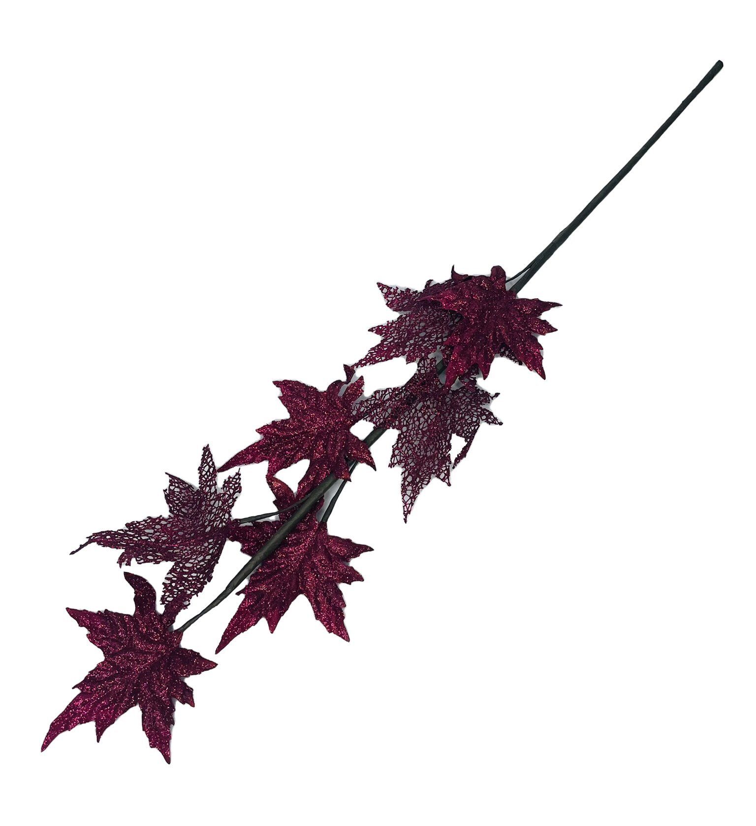 FLOWER SPRAY MAROON 67 X 16CM