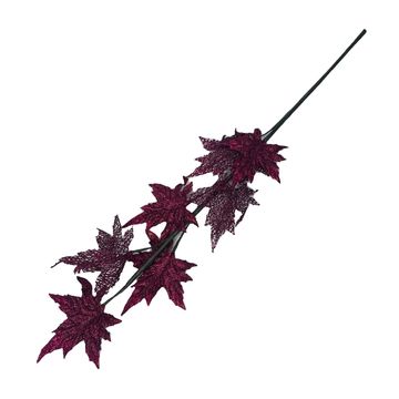 FLOWER SPRAY MAROON 67 X 16CM