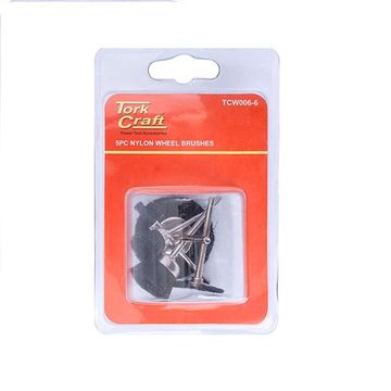 Tork Craft - Wire Brushes Mini 5Piece Nylon 3.2mm Shaft - 4 Pack