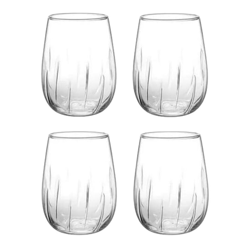 Borgonovo Mistral Aerating Stemless Glass 4 Piece Set  490 ml