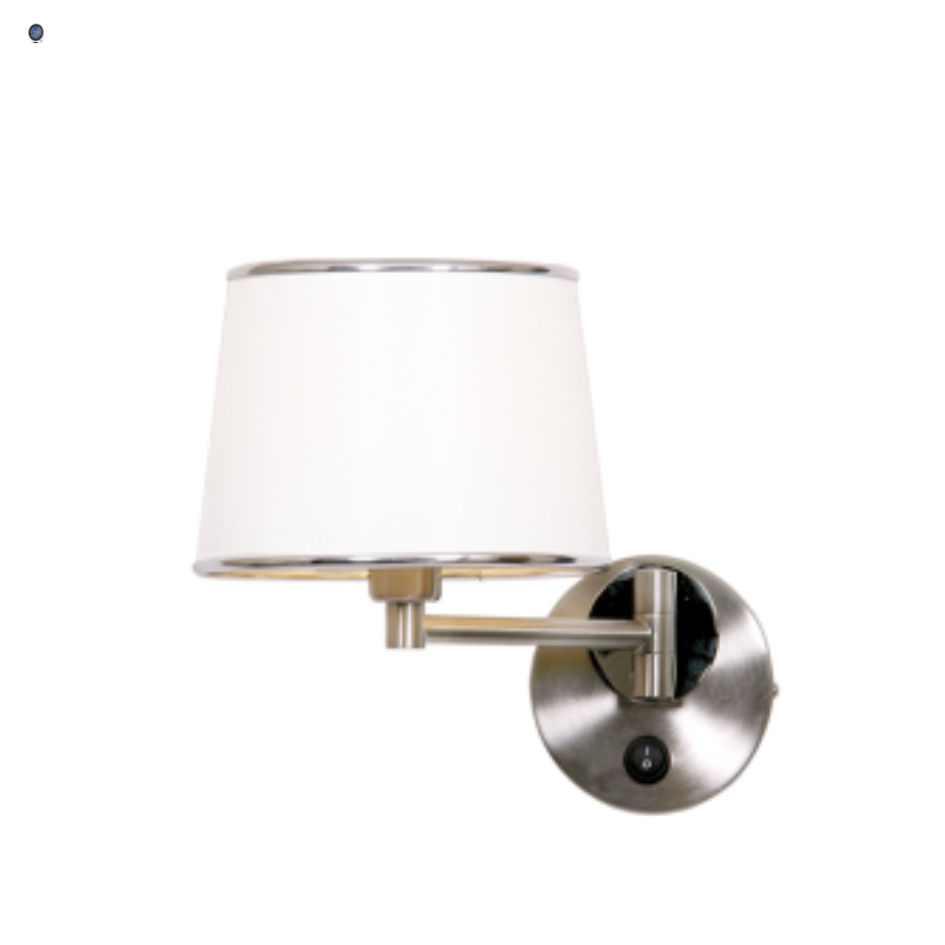 Satin and Polished Chrome Swing Arm Wall Fitting with Switch