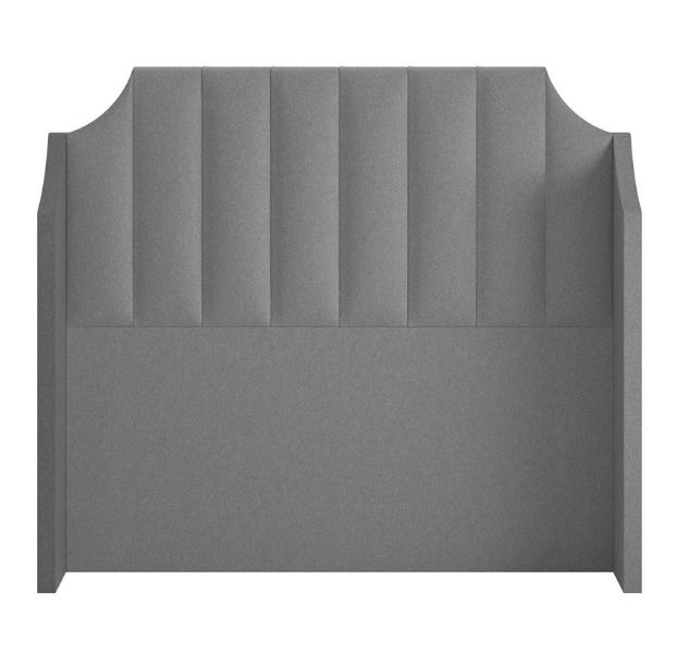 Zenia Arched Headboard King -Linen Grey