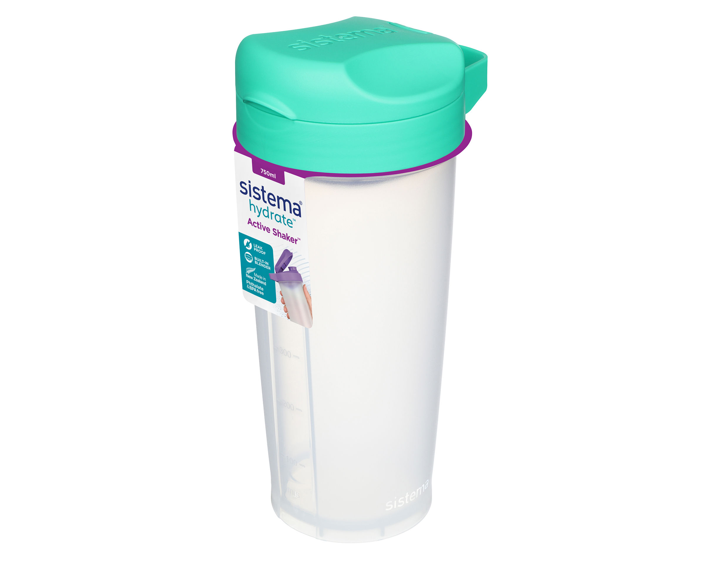 Sistema 750ml Active Shaker-Teal