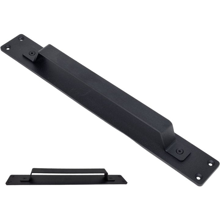 Modern entrance door pull handle on plate black | LEROY MERLIN South Africa