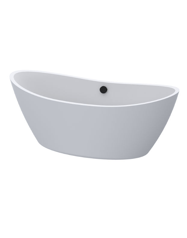 Home And Beyond Cancun White Black Filler Freestanding Bath 1685*790*600mm