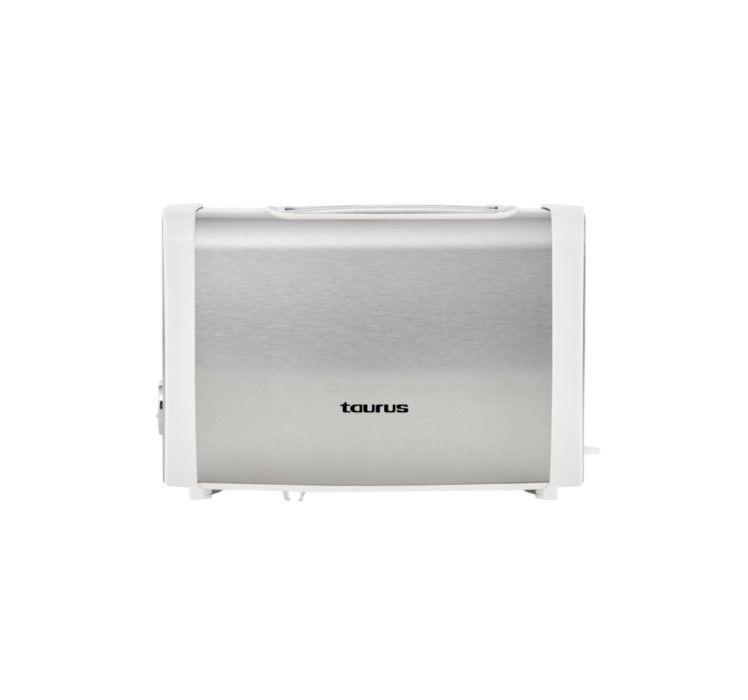 Taurus Toaster 2 Slice Stainless Steel With White Trim 7 Heat Settings 870W