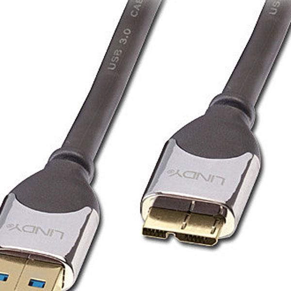 Lindy Usb3.0 Type-A Male To Micro-B Male Cable - Cromo Line - 2M