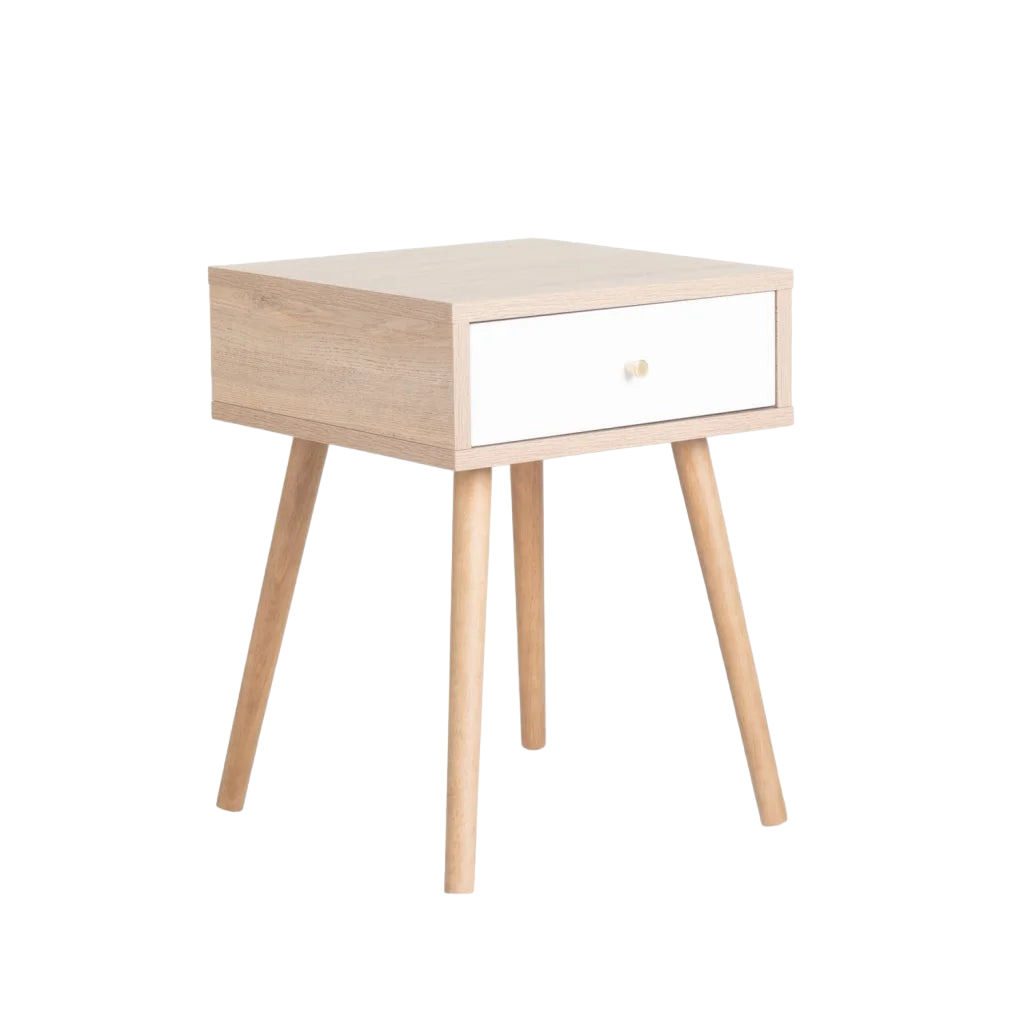 Vividitto - Puttini 1 Drawer Pedestal - Oak / White