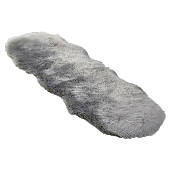Faux Fur Rug (60cm x 1.8m) - Grey
