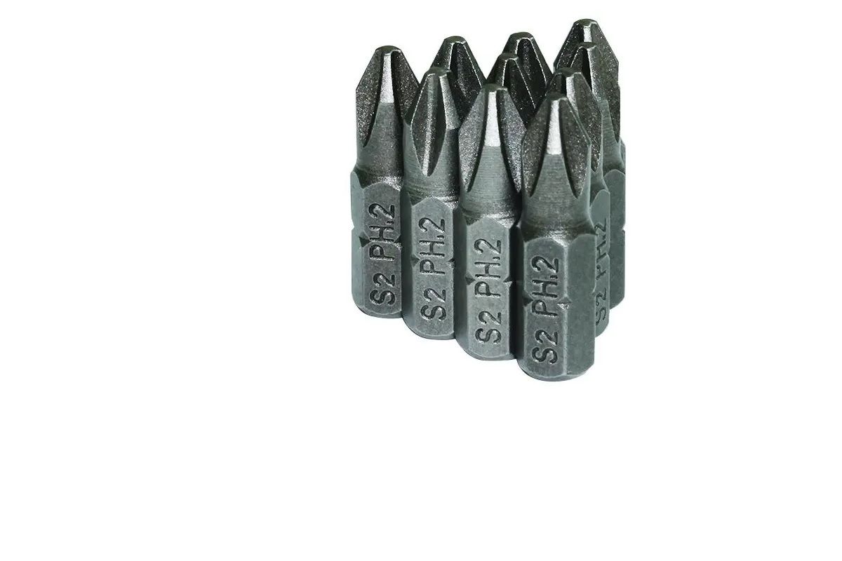 Philips Bits, No.2 x 25mm, 10 Pieces (4 pack) BY WOODLY