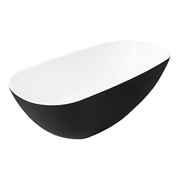Aurora Polished White / Midnight Quartz Freestanding Bath Basin Combo