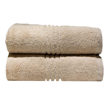 Bunty's Hotel Collection 600GSM 50x90cms Hand Towels - 02 Pc Pack - Tapioca
