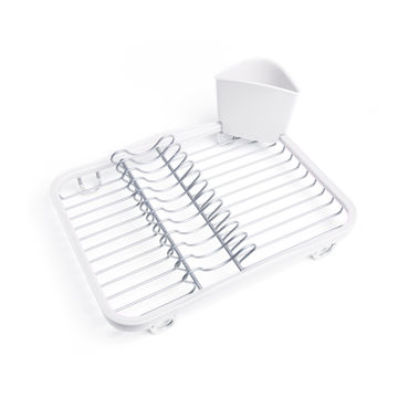 UMBRA SINKIN DISH RACK WHITE AND NICKLE