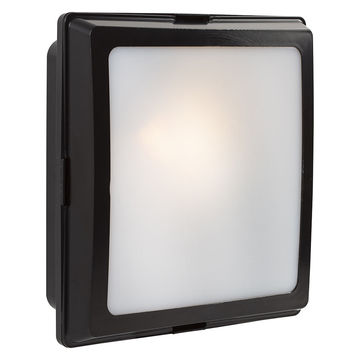Eurolux - ABS - Square - Bulk Head - 1xE27 - Black - 2 pack