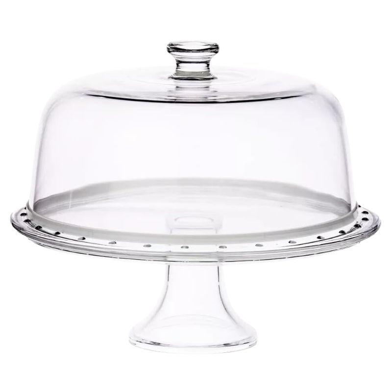 Borgonovo Palladio Cake Stand with Dome 31 cm Clear