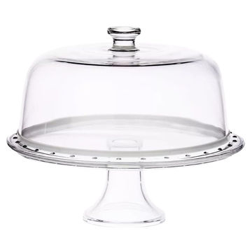 Borgonovo Palladio Cake Stand with Dome 31 cm Clear