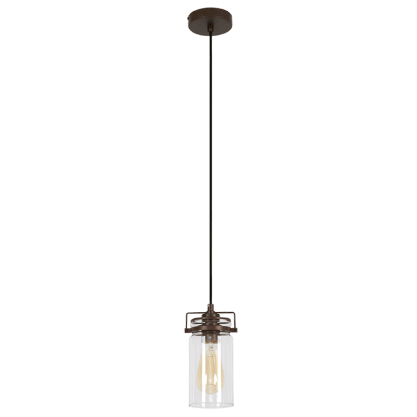 Zebbies Lighting Linden 1 Light Antique Brown Pendant