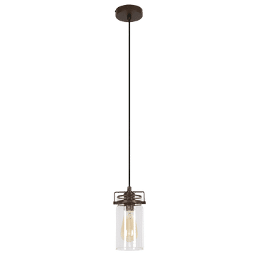 Zebbies Lighting Linden 1 Light Antique Brown Pendant
