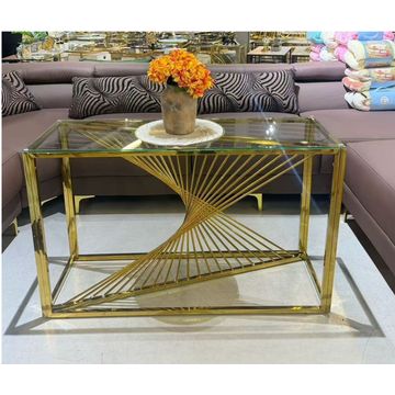 Spiral Gold Console Table