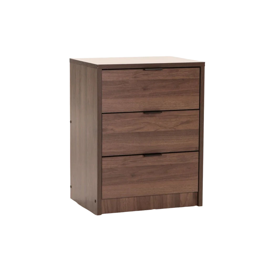 Vividitto - Ruzeiza 3 Drawer Pedestal - Walnut