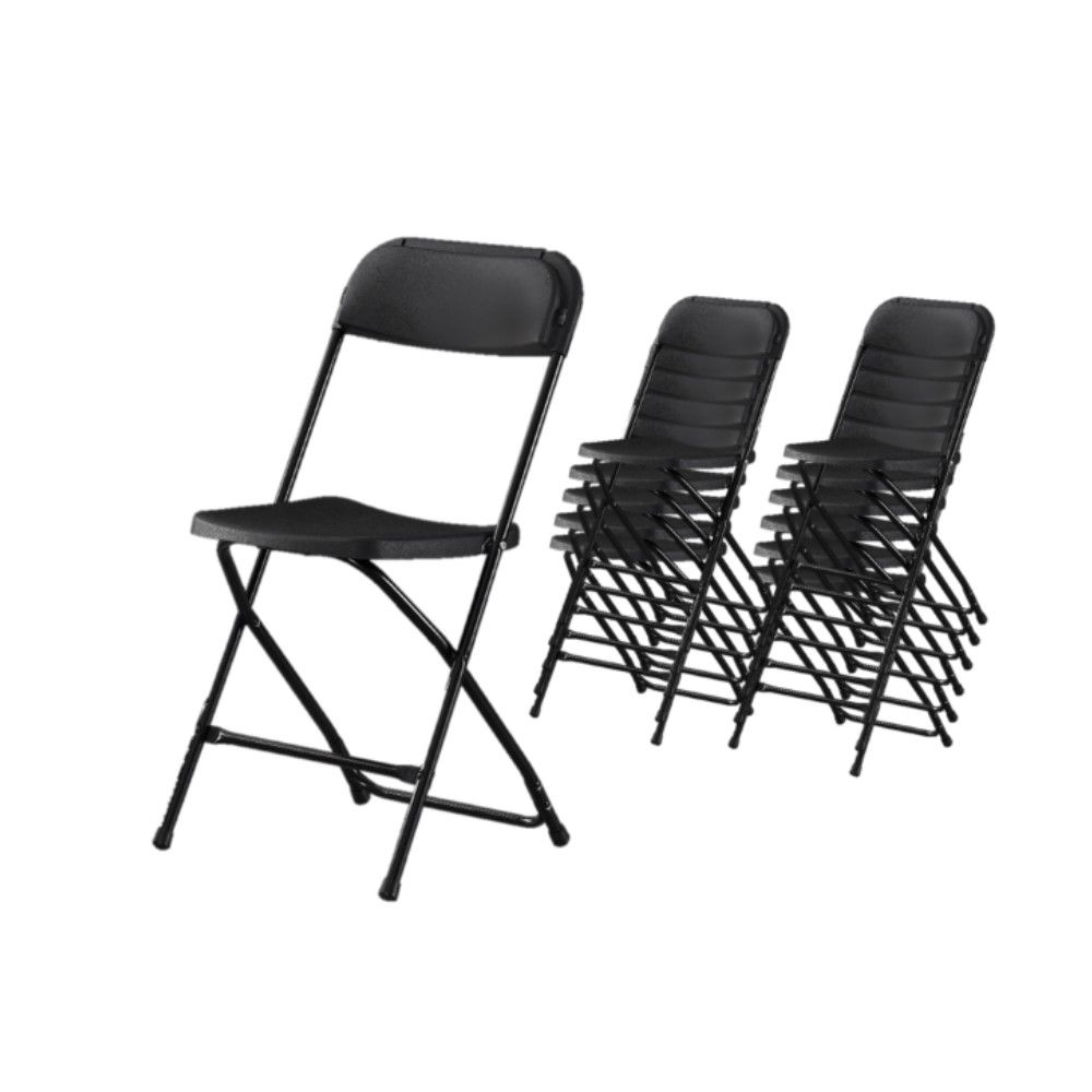 TOCC Yin Plastic Folding Chair Black  Set of 12