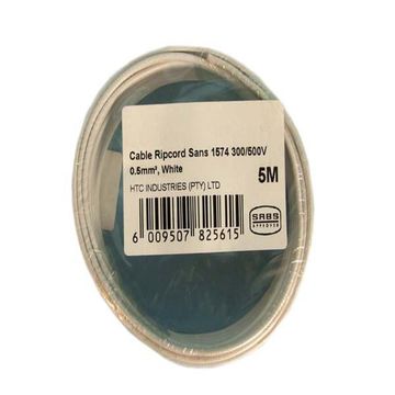 Cable Ripcord Black 5M 0.5Mm- 2 Pack