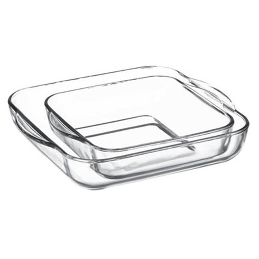 Set of 2 Square glass casserole dish perfect for any baked or grilled fish.