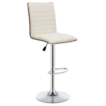 GOF Furniture - Vitrian Bar Stool PU Leather, White