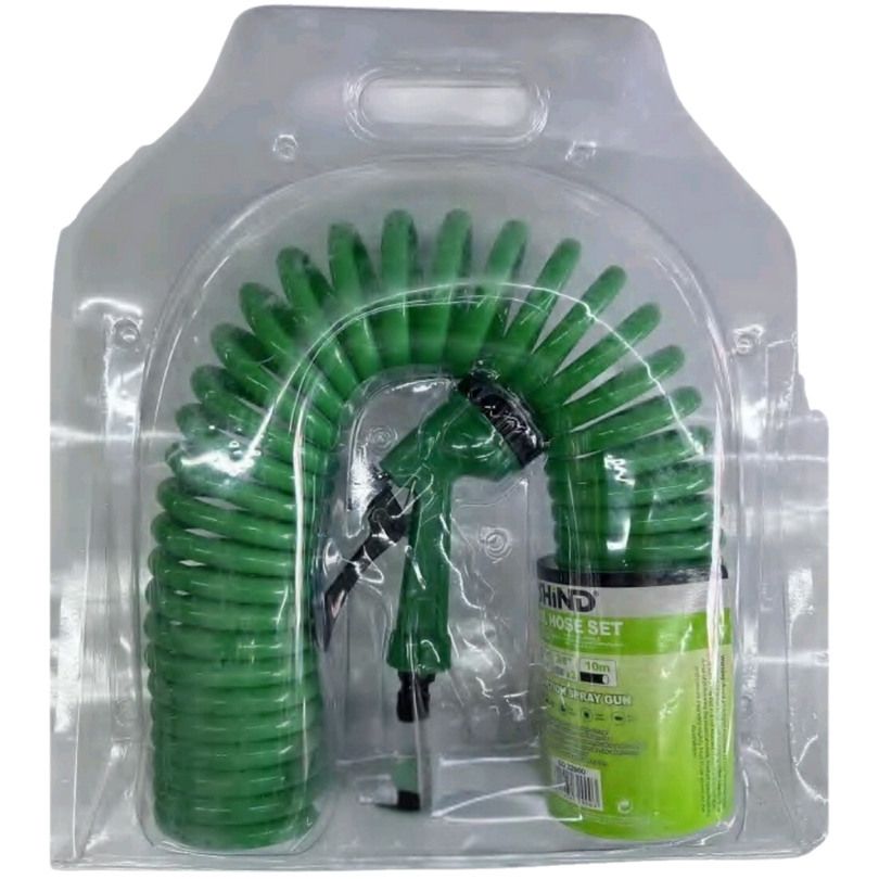 Shind 10m Coil Hose & Spray Gun Combo