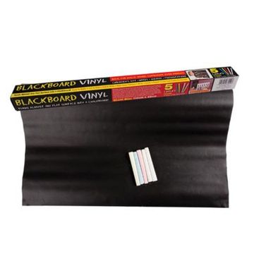 Adhesive Blackboard Vinyl for Any Flat Surface & 5 Chalk Pieces- 45 x 110cm
