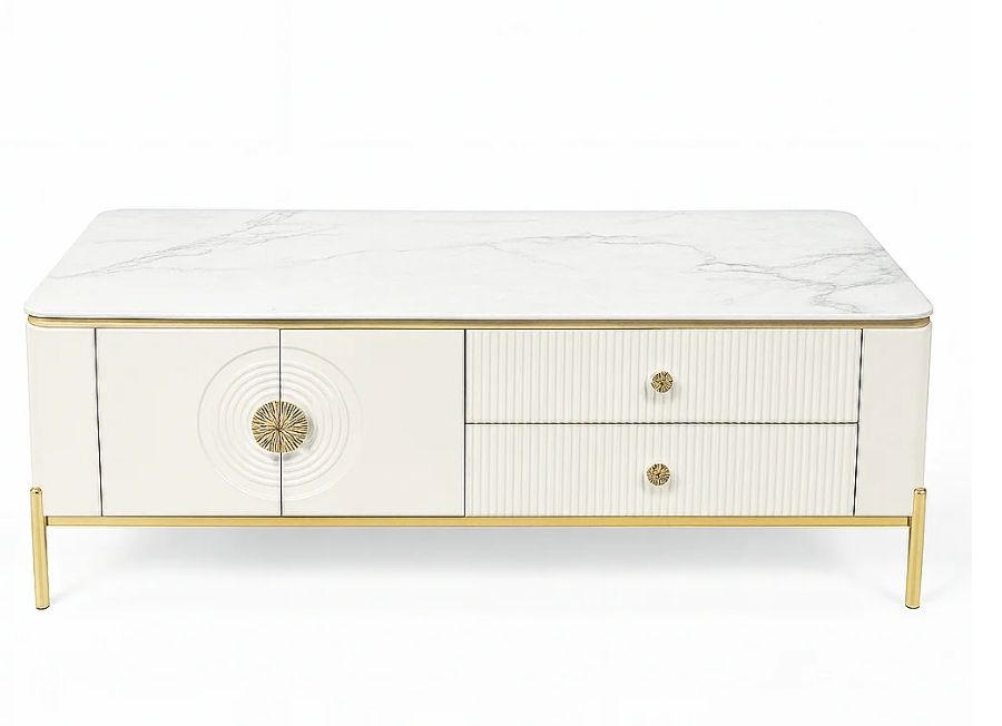 White Marble Top Coffee Table
