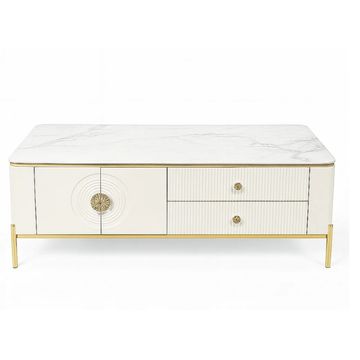White Marble Top Coffee Table