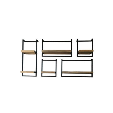 Industrial 5-shelf wall set