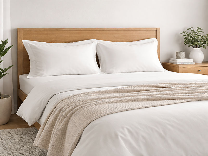 Premium Collection - Oxford Duvet Cover Set - Optical White - King (01 Set)