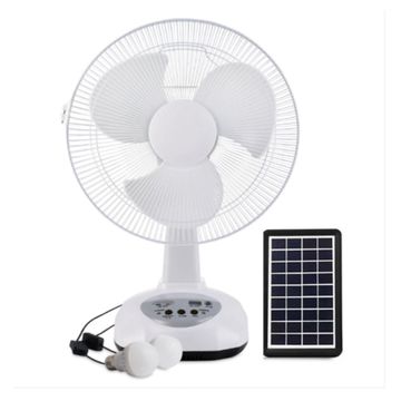 Rechargeable fan with 2 LED lights