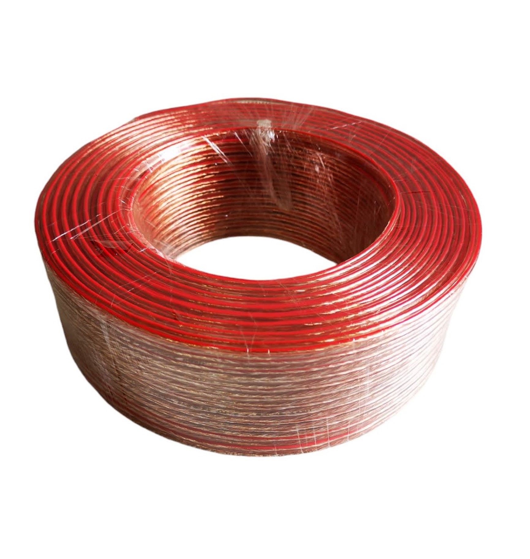 Ripcord Speaker Wire 0.5mm x 2 Clear & Red 100m